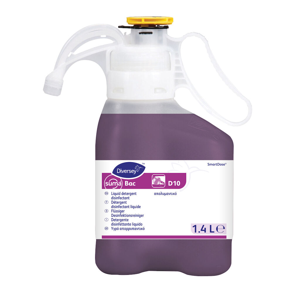 Suma Bac SmartDose D10 2x1.4L - Détergent disinfectant liquide